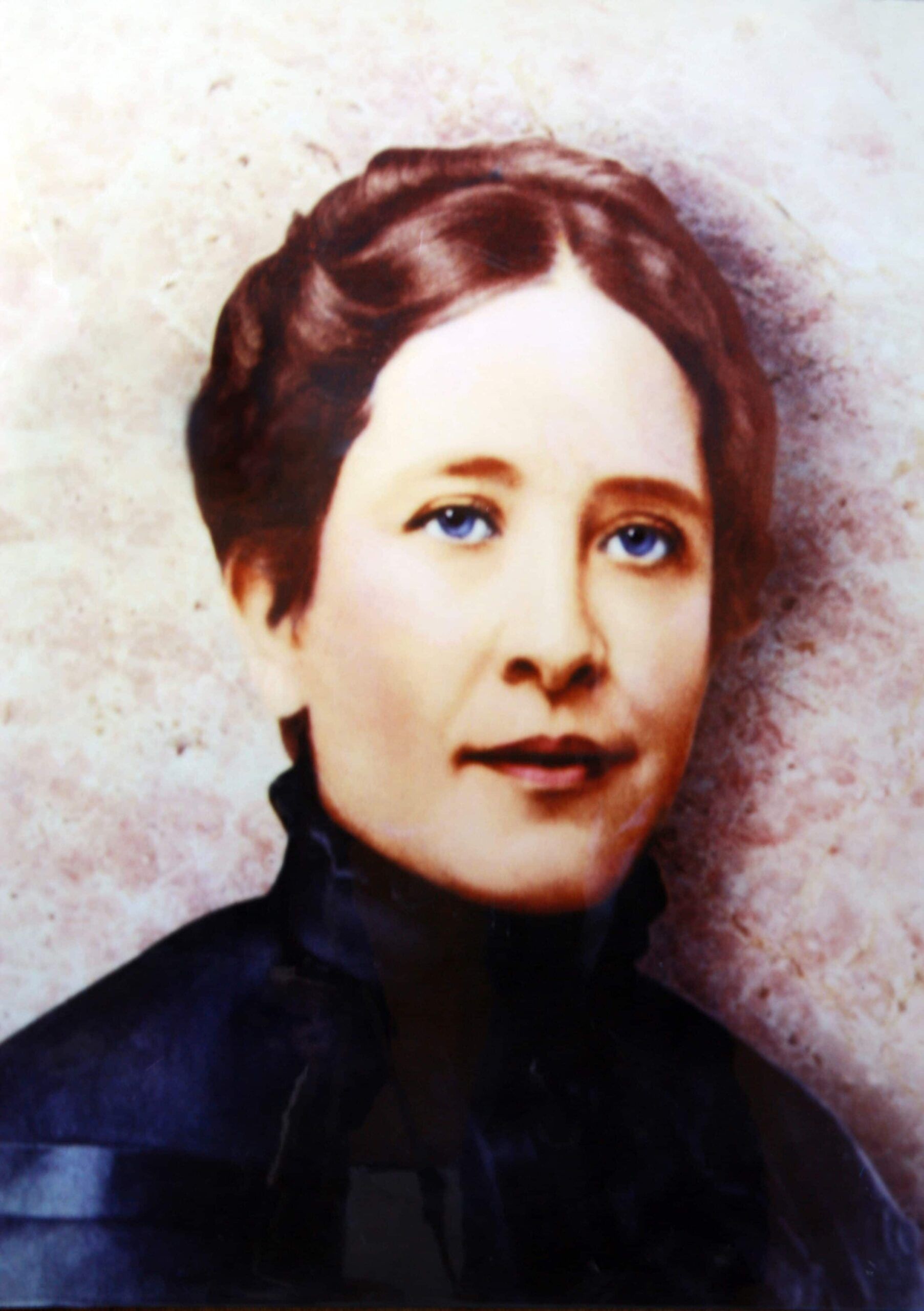 retrato de la beata Concepción Cabera de Armida, una hermosa mujer de ojos azules, con el cabello recogido