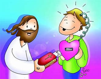 jesus tiene una biblia que puede conectarse al corazón humano
