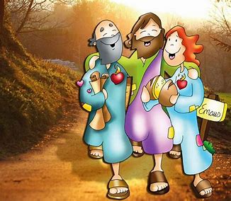 discípulos de Emaús y Jesús